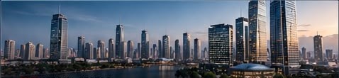 Enterprise city skyline